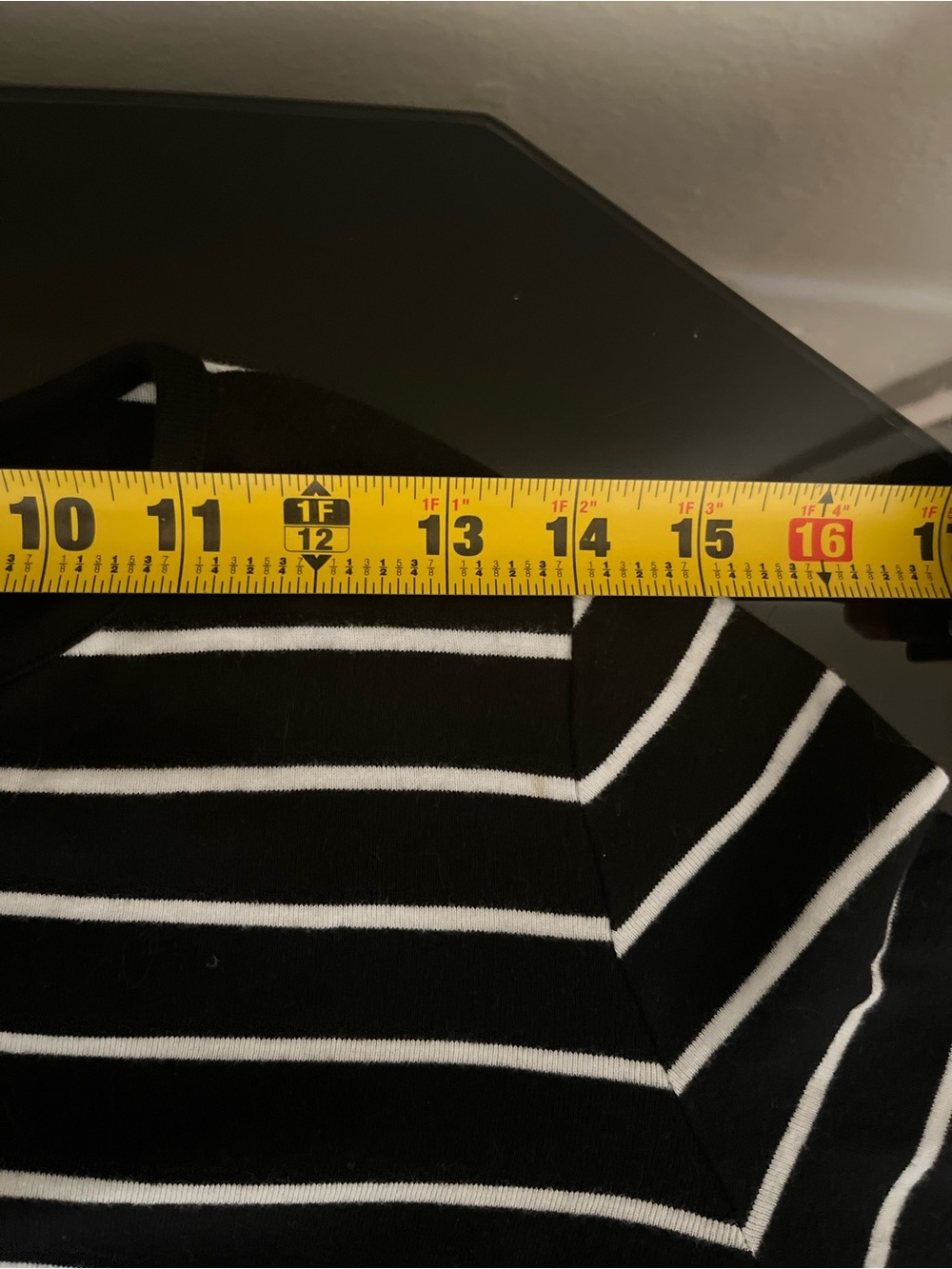 Ralph Lauren Black and White Striped Knit Scoop-Neck Long-Sleeve Top - Picture 5 of 6